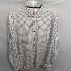 Visconti Black Men’s Dress Shirt Size XL White Striped Going Out Party Fun
